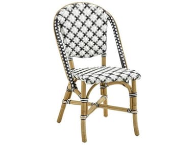 Sika Indoor Affaire Sofie Bistro Rattan White Side Dining Chair SKA9166GRBLWH
