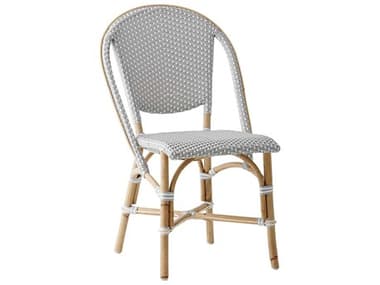 Sika Indoor Affaire Sofie Bistro Rattan Gray Side Dining Chair SKA9166WHGR