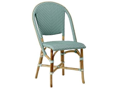 Sika Indoor Affaire Sofie Bistro Rattan Green Side Dining Chair SKA9166WHSG