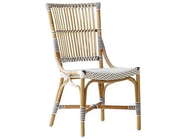 Sika Indoor Affaire Monique Bistro Rattan White Side Dining Chair SKA9185CPWH