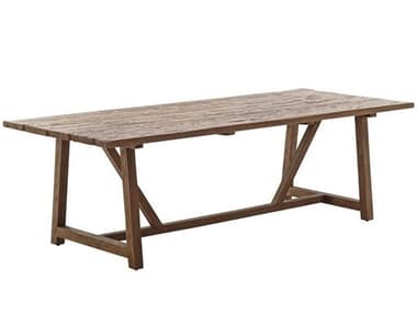 Sika Indoor Teak Rectangular Wood Dining Table SKA9444D