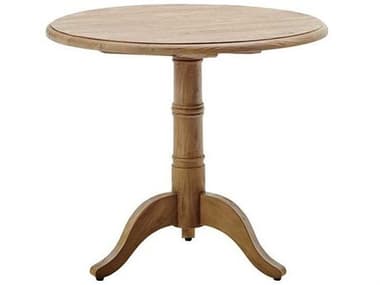 Sika Indoor Teak 31" Round Wood Dining Table SKA9458D