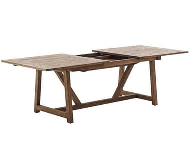 Sika Indoor Teak 78" Extendable Rectangular Wood Dining Table SKA9474D
