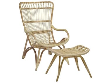 Sika Indoor Originals Monet Highback 24" Brown Accent Chair with Footstool SKAKIT10821084U