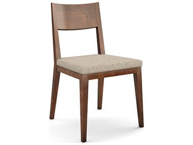 Saloom Parker Beech Wood Beige Upholstered 21.5"W Armless Dining Chair SLM14SUWALNUTWHISPER