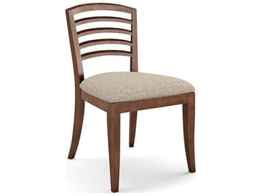 Saloom Campbell Beech Wood Beige Upholstered 24"W Armless Dining Chair SLM27SUWALNUTWHISPER