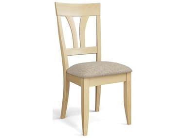 Saloom Kelly Beech Wood Beige Upholstered 21.25"W Armless Dining Chair SLM56SUNATURALWHISPER