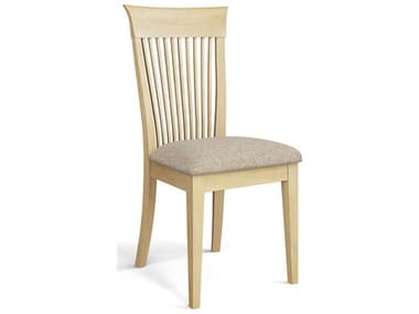 Saloom Lewis Beech Wood Beige Upholstered Armless Dining Chair SLM58SUNATURALWHISPER