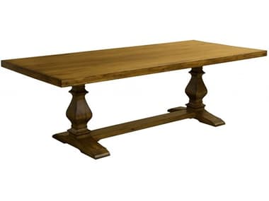 Saloom New Castle 72''W Ashford Trestle Dining Table SLMNCWS4272ASH