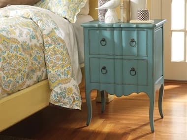 Somerset Bay Westhampton 2-Drawers Blue Mahogany Wood Nightstand SMBSB136