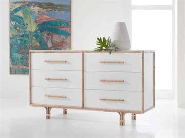 Somerset Bay Bamboo 6-Drawers White Double Dresser SMBSBT460