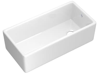 Shaws Shaker White 36&quot; Single Bowl Farmhouse Apron Front Kitchen Sink SODMS3618WH