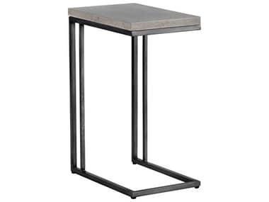Sunpan Modern Home Solterra Grey / Black 12'' Wide Rectangular End Table SPN102166