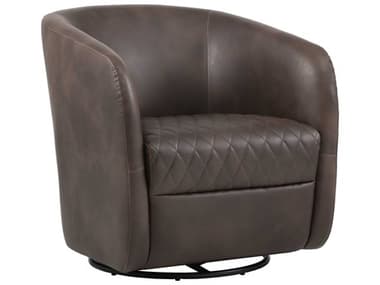 Sunpan Modern Home 5west Havana Dark Brown / Black Swivel Accent Chair SPN102259