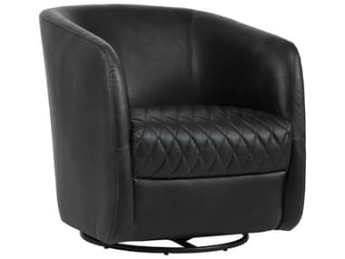 Sunpan Modern Home 5west Coal Black Swivel Accent Chair SPN102260