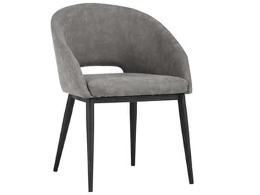 Sunpan Modern Home Urban Unity Antique Grey / Black Arm Dining Chair SPN102743