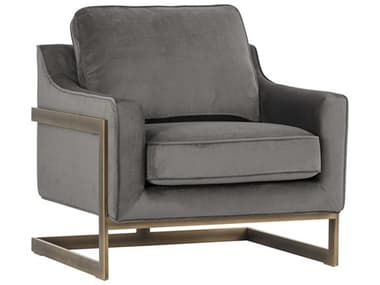 Sunpan Irongate Kalmin 33" Gray Fabric Accent Chair SPN102769