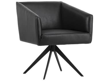 Sunpan Modern Home 5west Coal Black Arm Swivel Dining Chair SPN102823