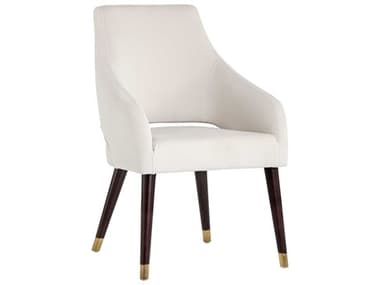 Sunpan Modern Home 5west Calico Cream / Brown Arm Dining Chair SPN103227