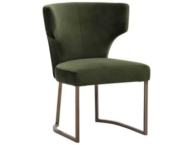 Sunpan 5west Yorkville Green Fabric Upholstered Side Dining Chair SPN103236