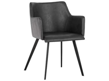 Sunpan Modern Home Junction Grey / Black Arm Dining Chair SPN103243