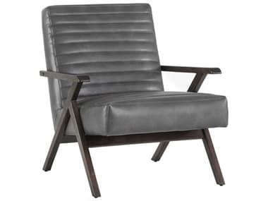 Sunpan Modern Home Mixt Cantina Magnetite / Dark Brown Accent Chair SPN103522