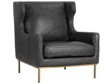 Sunpan Modern Home 5west Marseille Black / Antique Brass Accent Chair SPN103680