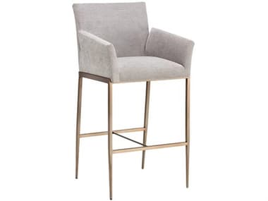 Sunpan Ikon Grey Upholstered Bar Stool SPN104706