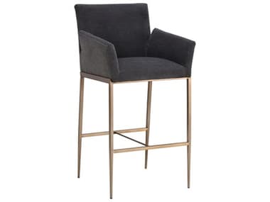 Sunpan Ikon Grey Upholstered Bar Stool SPN104707