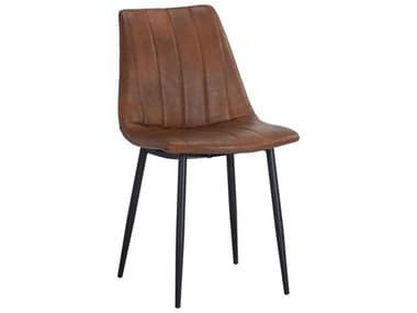 Sunpan Urban Unity Drew Dining Chair Black Bravo Cognac SPN104963