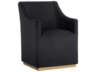 Sunpan Irongate Zane 24" Black Fabric Accent Chair SPN104982
