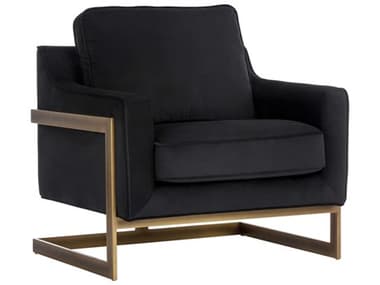 Sunpan Irongate Kalmin 33" Black Fabric Accent Chair SPN104983