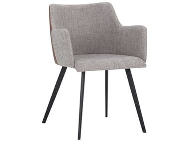 Sunpan Modern Home Junction Grey / Brown Arm Dining Chair SPN105083