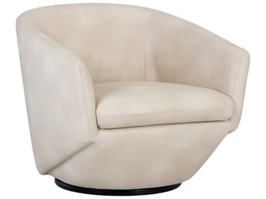 Sunpan Modern Home 5west Bravo Cream / Black Swivel Accent Chair SPN105300