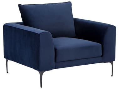 Sunpan Modern Home 5west Metropolis Blue / Black Accent Chair SPN105358