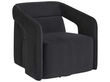 Sunpan Modern Home 5west Abbington Black Swivel Accent Chair SPN105921