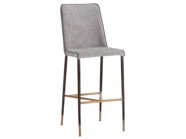 Sunpan Klaus 18.25" Klaus Barstool Gunmetal Flint Grey / Napa Taupe SPN106036