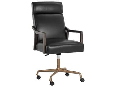 Sunpan Modern Home Westport Black / Bronze Executive Chair SPN106090