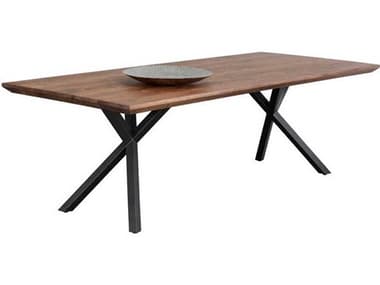 Sunpan Lark 94" Rectangular Wood Black Dining Table SPN106130