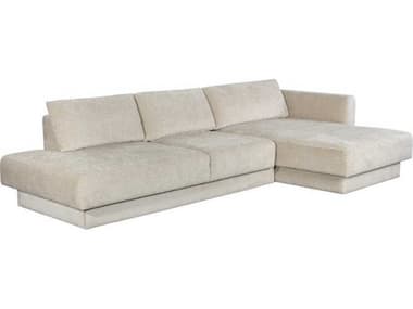Sunpan Tecoma 129" Wide Fabric Upholstered Sectional Sofa with RAF Chaise SPN106171