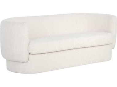 Sunpan Valence 83" Maya White Fabric Upholstered Sofa SPN106172