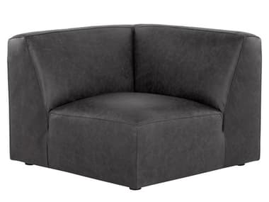 Sunpan Watson Black Leather Modular Chair SPN106563