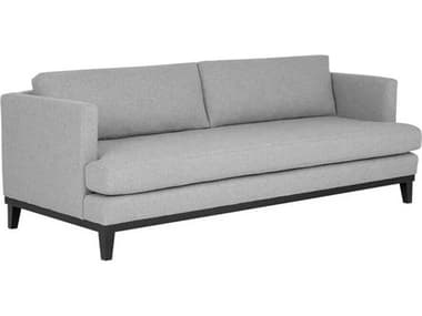 Sunpan Domestic 84" Limelight Silver Gray Fabric Upholstered Sofa SPN106705