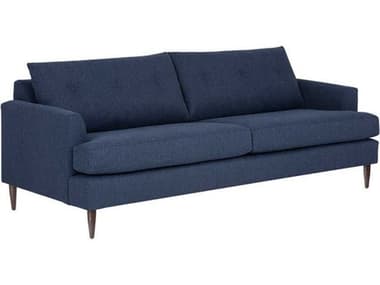 Sunpan Domestic 86" Liv Indigo Blue Fabric Upholstered Sofa SPN106706