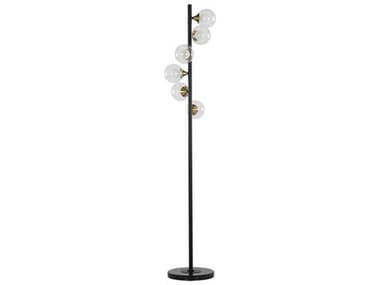 Sunpan Misty 67" Tall Clear Black Floor Lamp SPN106799