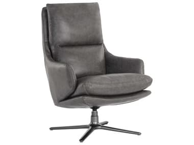 Sunpan Modern Home 5west Marseille Concrete / Gunmetal Swivel Accent Chair SPN107084