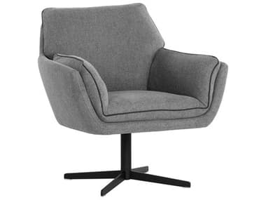 Sunpan Modern Home 5west Grey / Black Swivel Accent Chair SPN107440