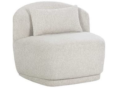 Sunpan Soraya 34" Swivel Cream Fabric Accent Chair SPN107454