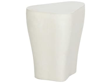 Sunpan Modern Home Mixt White 15'' Wide Free Foam Drum Table SPN107467