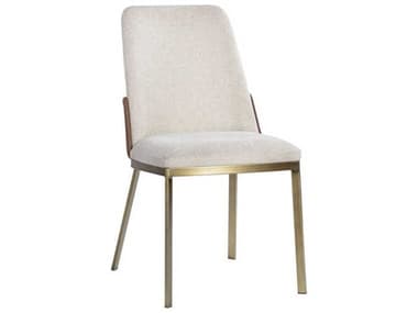 Sunpan Marie Beige Upholstered Side Dining Chair SPN107647